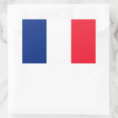 フランスの国旗 長方形シール (バッグ)