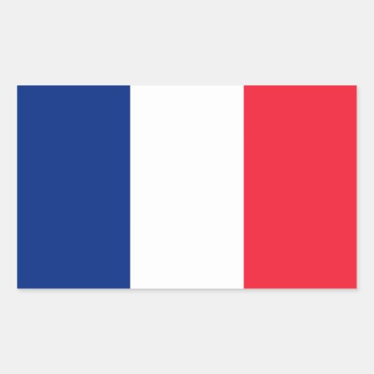 フランスの国旗 長方形シール (正面)