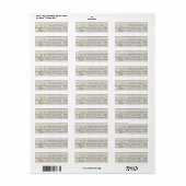 フランスの国白塗り木材シャンパン溝 ラベル (フルシート)