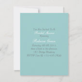 フランスの国白塗り木材シャンパン溝 招待状 (裏面)