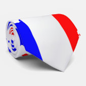 フランスの地図と国旗のタイ ネクタイ (ロール)