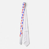 フランスの地図と国旗のタイ ネクタイ (裏面)