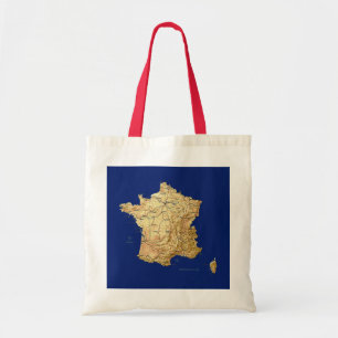 フランスの地図のバッグ トートバッグ