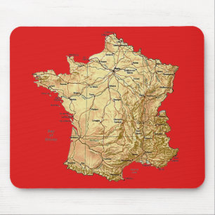 フランスの地図マウスパッド マウスパッド