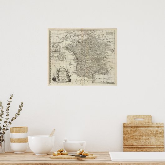 フランスの地図2 ポスター (キッチン)