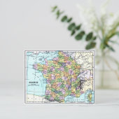 フランスの地図 – はがき (スタンド正面)