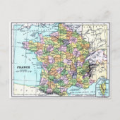 フランスの地図 – はがき (正面)