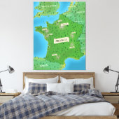 フランスの地図 キャンバスプリント (インサイチュ (寝室))
