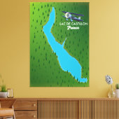 フランスの地図 キャンバスプリント (インサイチュ (リビング))