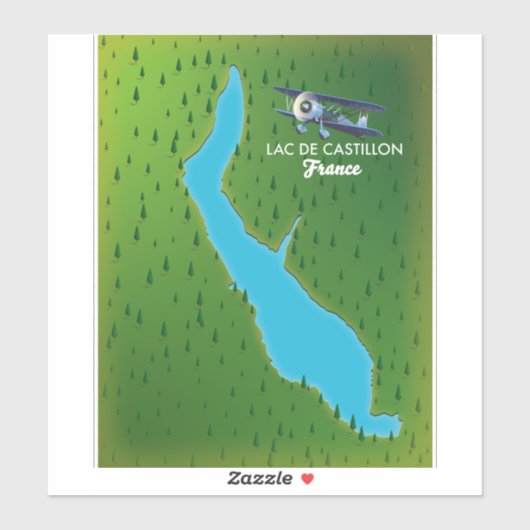 フランスの地図 シール (シート)