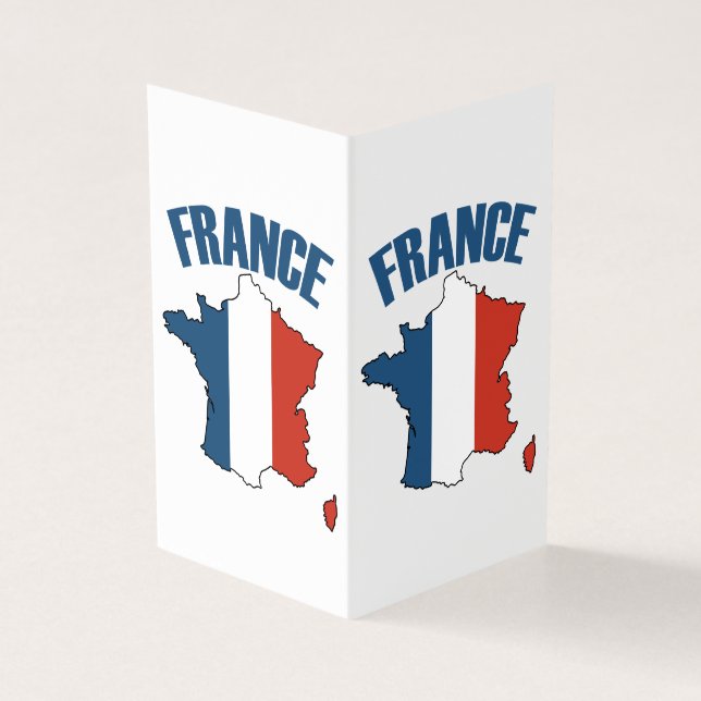 フランスの地図 – フランスの国旗 (外部)