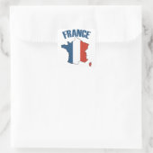 フランスの地図 – フランスの国旗 スクエアシール (バッグ)