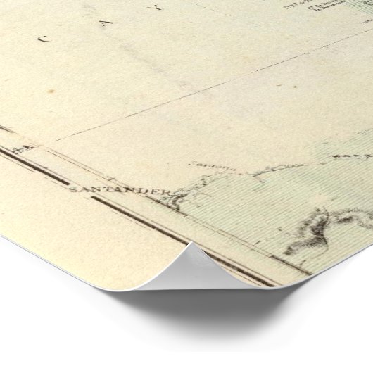 フランスの地図 ポスター (角)