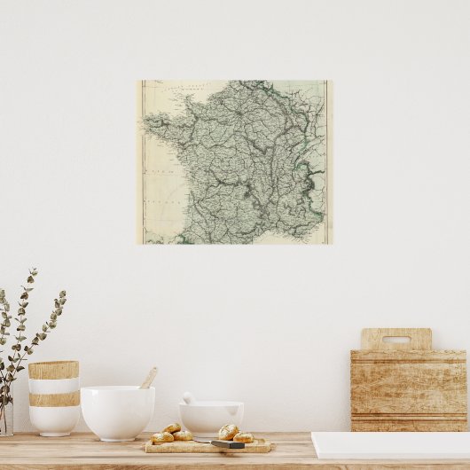 フランスの地図 ポスター (キッチン)