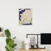 フランスの地図，「地理学」から ポスター (ホームオフィス)