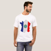 フランスの地図 Tシャツ (正面フル)