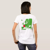 フランスの地図 Tシャツ (裏面フル)