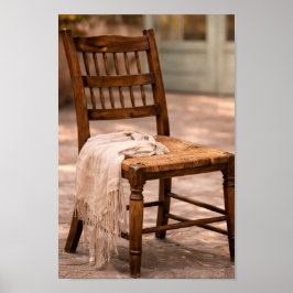 フランスの地方の素朴な椅子の壁画 ポスター