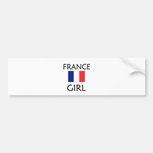 フランスの女の子 バンパーステッカー (正面)