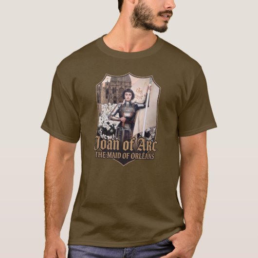 フランスの守護聖人ジャンヌ・ダルク Tシャツ (正面)