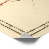 フランスの州アウトライン ポスター (角)