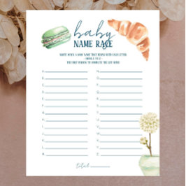 フランスの市場 – ベビーシャワー名レースゲーム