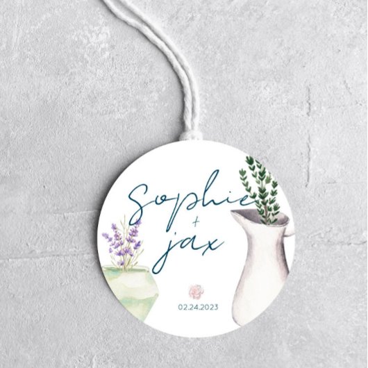 フランスの市場 – 花 – シャワーお気に入りシール ラウンドシール