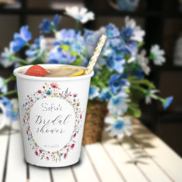 フランスの庭園パーティーの花 紙コップ