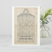 フランスの建築図面 招待状 (スタンド正面)