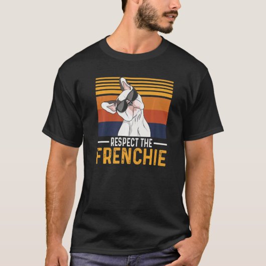 フランスの引用文を犬のオーナーに尊重する Tシャツ (正面)