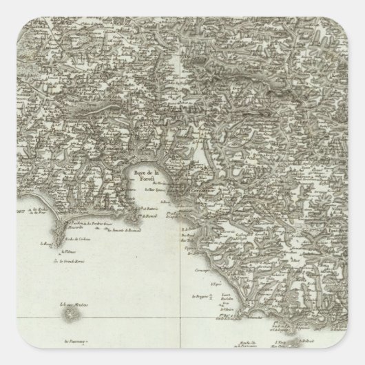 フランスの彫刻地図2 スクエアシール (正面)