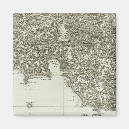 フランスの彫刻地図2 マグネット (正面)