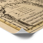 フランスの彫刻地図 ポスター (角)