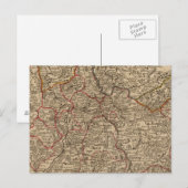 フランスの彫刻地図 ポストカード (正面/裏面)