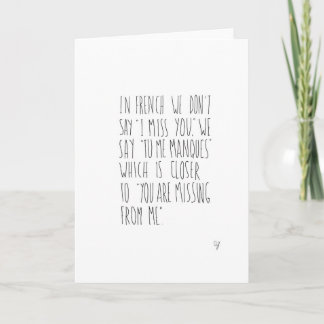 フランスの恋しく思君 カード