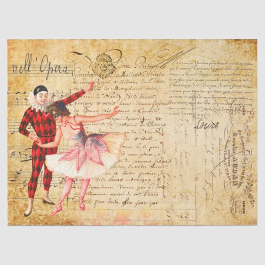 フランスの手書きオペラ 薄葉紙 (正面)