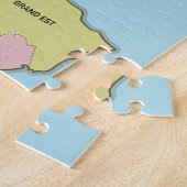 フランスの政治地図 ジグソーパズル (側面)