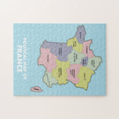 フランスの政治地図 ジグソーパズル (横)