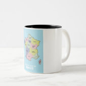 フランスの政治地図 ツートーンマグカップ (正面右)