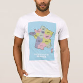 フランスの政治地図 Tシャツ (正面)