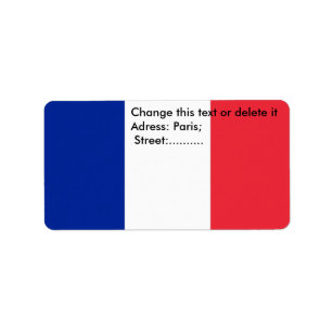 フランスの旗が付いているカスタムなラベル ラベル