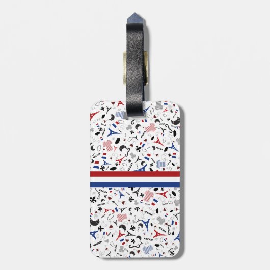 フランスの旗が付いているフランスのなアイコンに走行して下さい ラゲッジタグ (裏面縦)