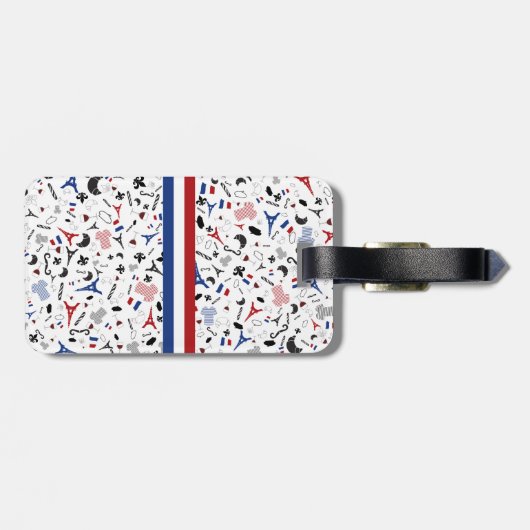 フランスの旗が付いているフランスのなアイコンに走行して下さい ラゲッジタグ (裏面横)