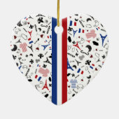 フランスの旗が付いているフランスのなアイコン セラミックオーナメント (裏面)