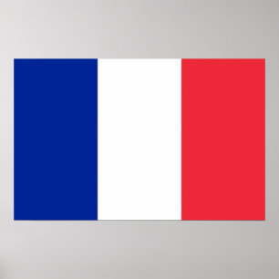 フランスの旗が付いているポスター ポスター