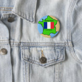 フランスの旗そして地図 缶バッジ (インサイチュ)