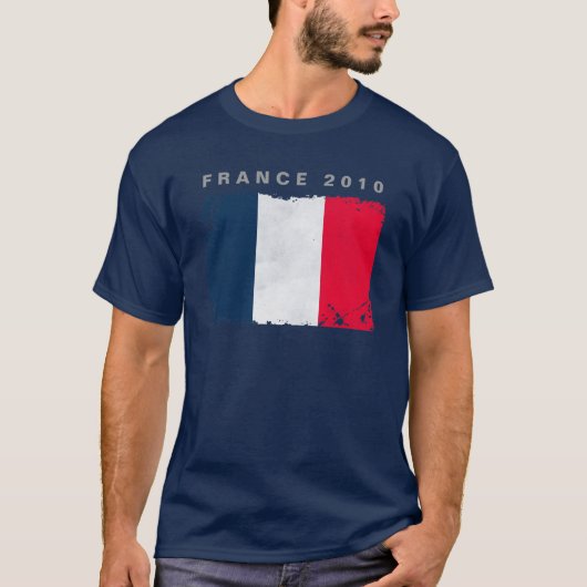フランスの旗のワイシャツ Tシャツ (正面)