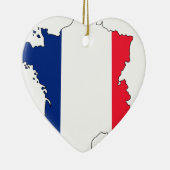 フランスの旗の地図#2 セラミックオーナメント (右)