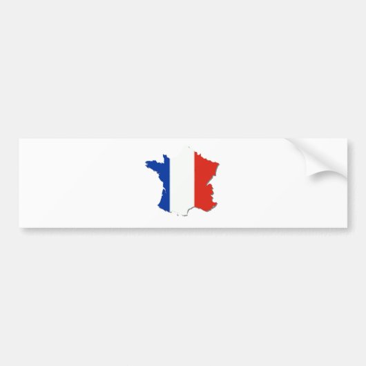 フランスの旗色! バンパーステッカー (正面)