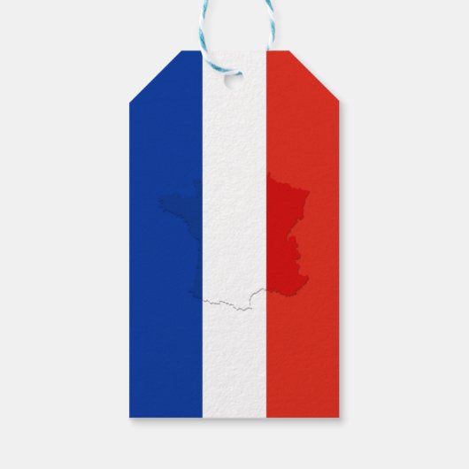 フランスの旗 ギフトタグ (裏面)